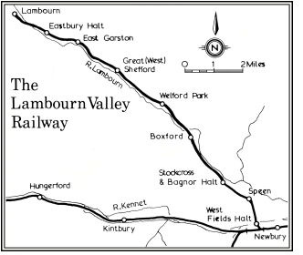 Map of Lambourn Valley Railway